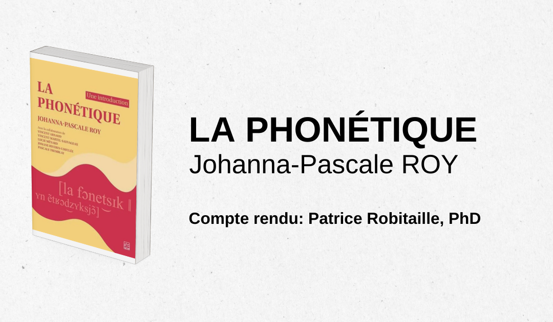 Couverture du livre La phonétique écrit par Johanna-Pascale Roy